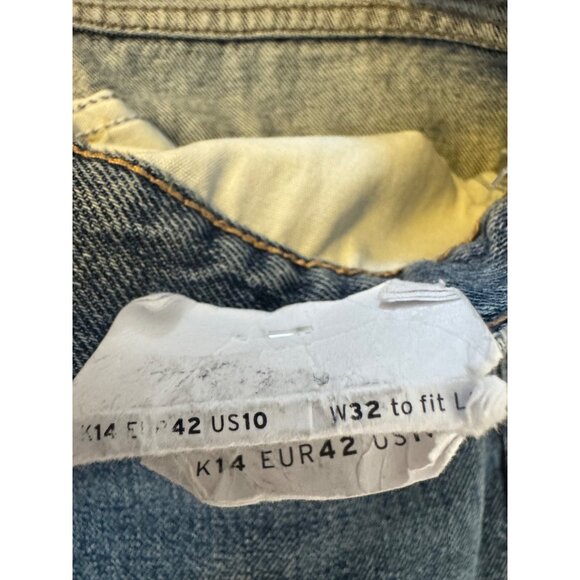 Topshop DAD Jeans Size 10 W32 L30 Button Fly Straight Leg NWT - Picture 7 of 13